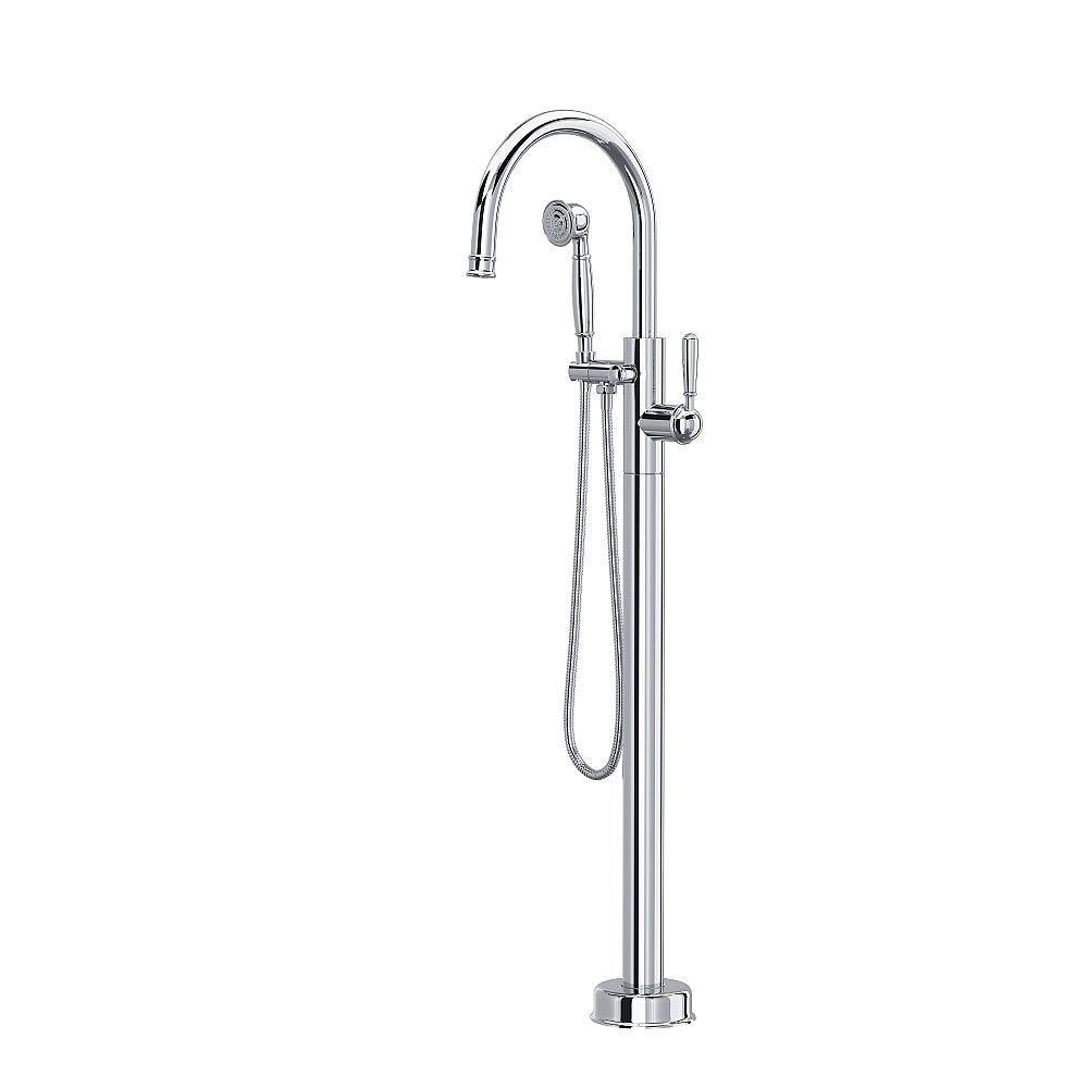 Rohl TTD06HF1LMAPC Traditional Single Hole Floor Mount Tub Filler Trim - Polished Chrome
