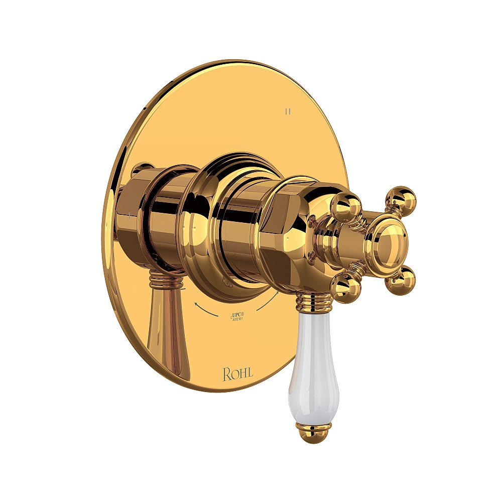 Rohl TTD45W1LPIB 1/2" Therm & Pressure Balance Trim With 5 Functions - Italian Brass