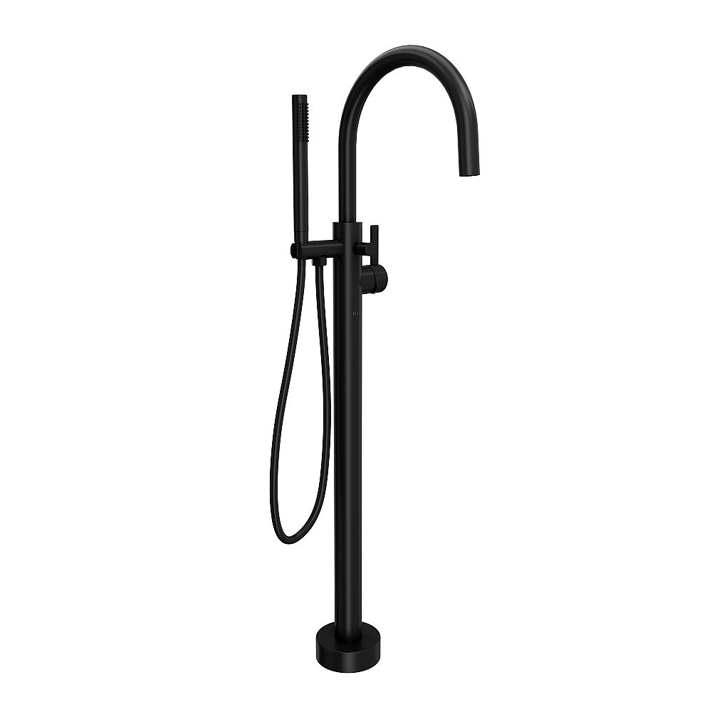 Rohl TTE06HF1LMMB Tenerife™ Single Hole Floor Mount Tub Filler Trim - Matte Black