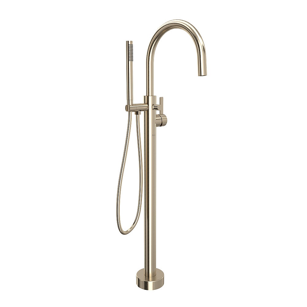 Rohl TTE06HF1LMSTN Tenerife™ Single Hole Floor Mount Tub Filler Trim - Satin Nickel