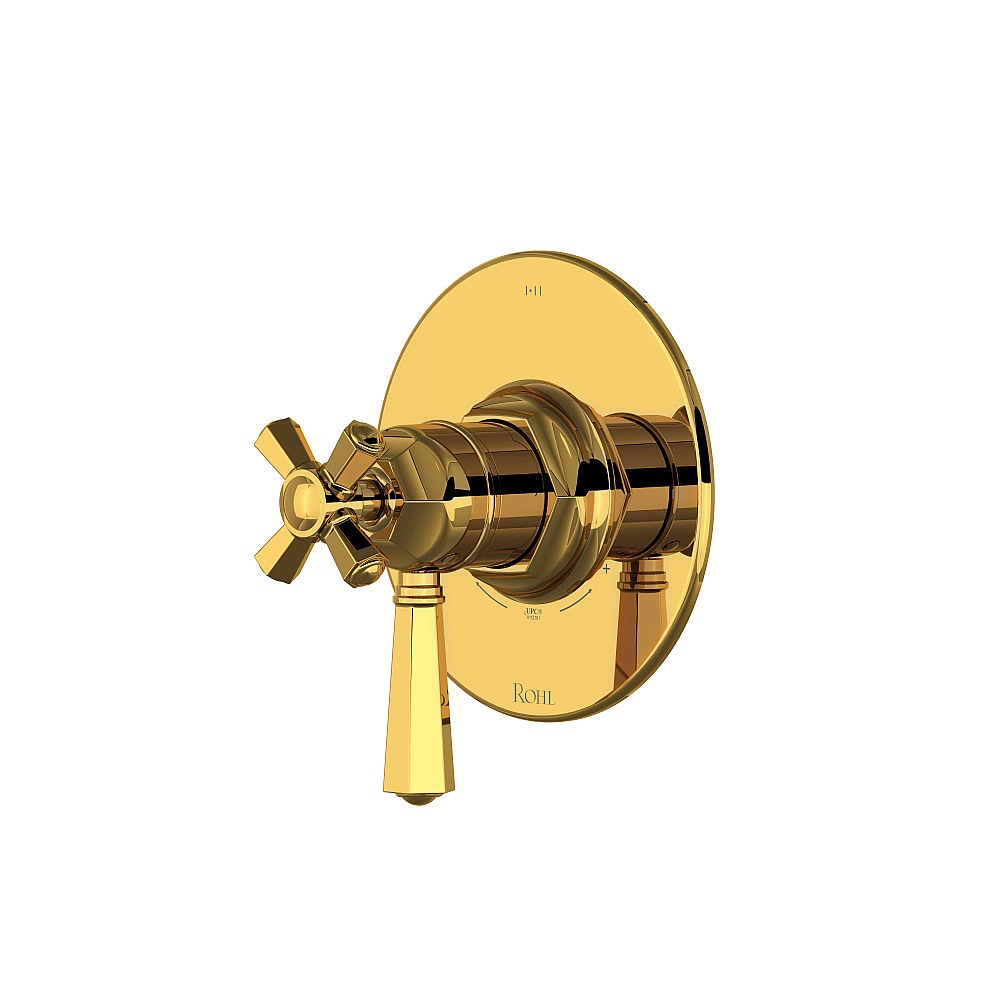 Rohl TTN23W1LMULB 1/2" Therm & Pressure Balance Trim With 3 Functions - Unlacquered Brass