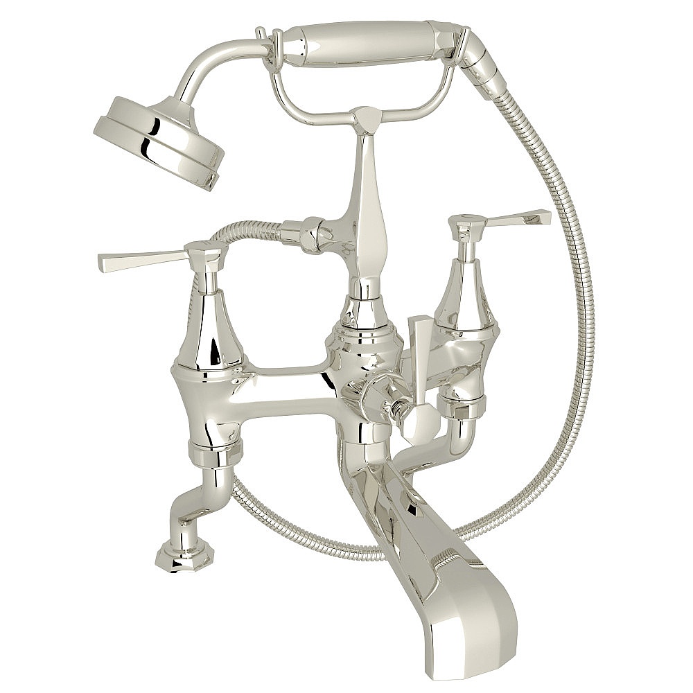 Perrin & Rowe U.3100LS/1-PN Deco™ Exposed Deck Mount Tub Filler - Polished Nickel