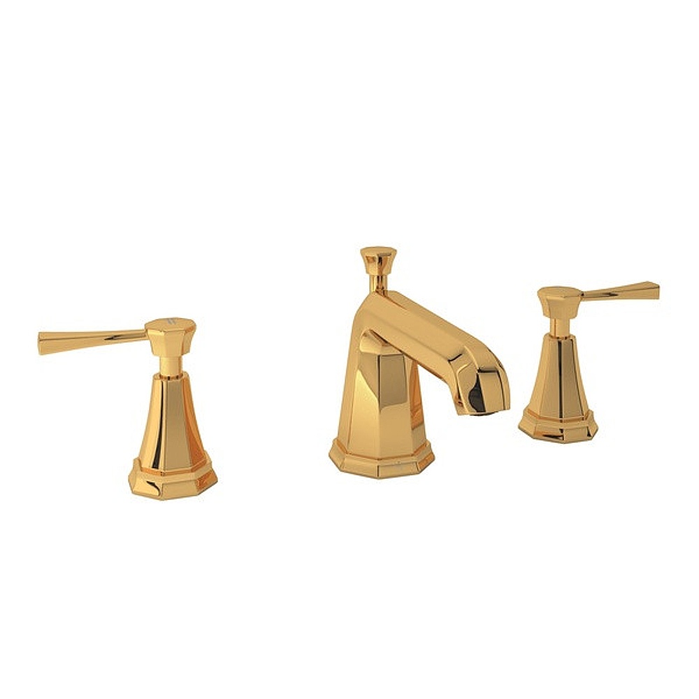 Perrin & Rowe U.3141LS-EG-2 Deco™ Widespread Lavatory Faucet - English Gold