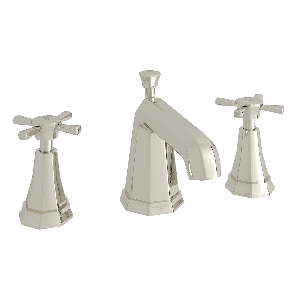 Perrin & Rowe U.3142X-PN-2 Deco™ Widespread Lavatory Faucet - Polished Nickel