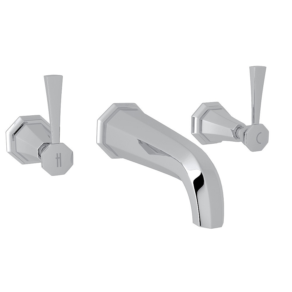 Perrin & Rowe U.3170LS-APC/TO-2 Deco™ Wall Mount Lavatory Faucet Trim - Polished Chrome