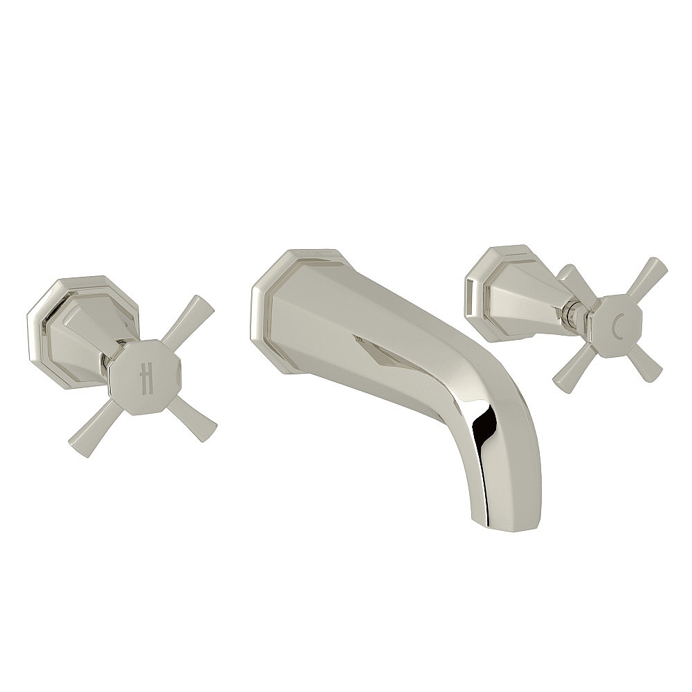 Perrin & Rowe U.3171X-PN/TO-2 Deco™ Wall Mount Lavatory Faucet Trim - Polished Nickel