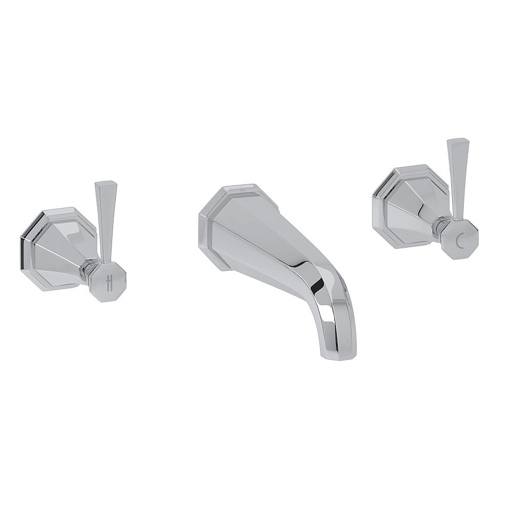 Perrin & Rowe U.3178LS-APC/TO Deco™ Wall Mount Tub Filler Trim - Polished Chrome