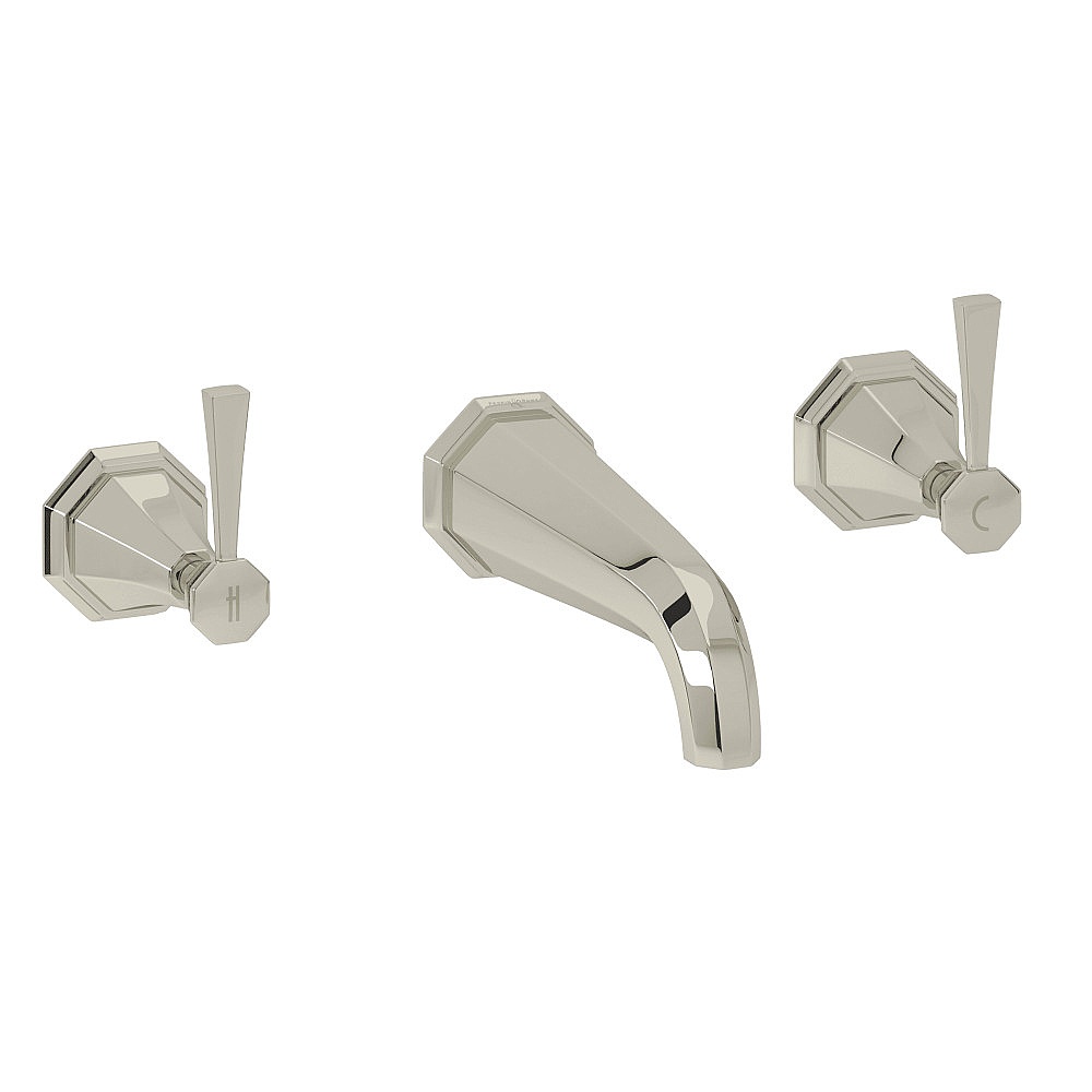 Perrin & Rowe U.3178LS-PN/TO Deco™ Wall Mount Tub Filler Trim - Polished Nickel