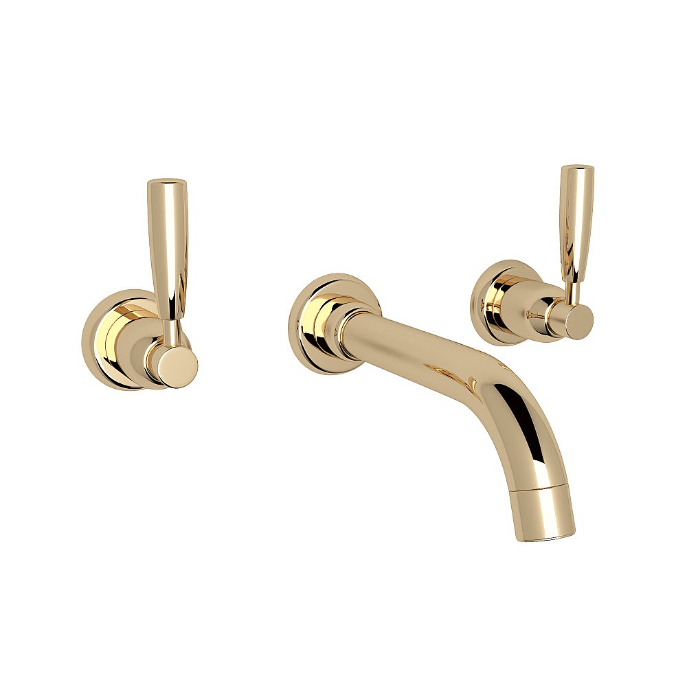 Perrin & Rowe U.3321LS-EG/TO-2 Holborn™ Wall Mount Lavatory Faucet Trim - English Gold