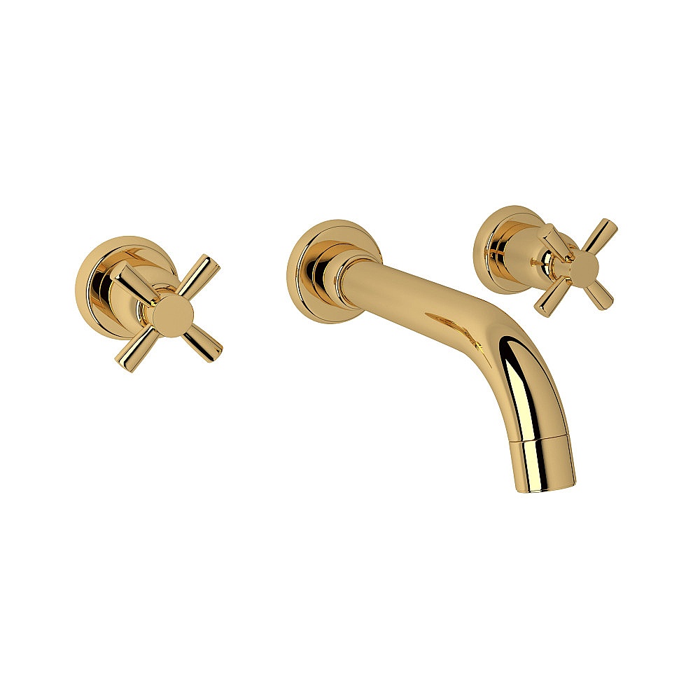 Perrin & Rowe U.3322X-EG/TO-2 Holborn™ Wall Mount Lavatory Faucet Trim - English Gold