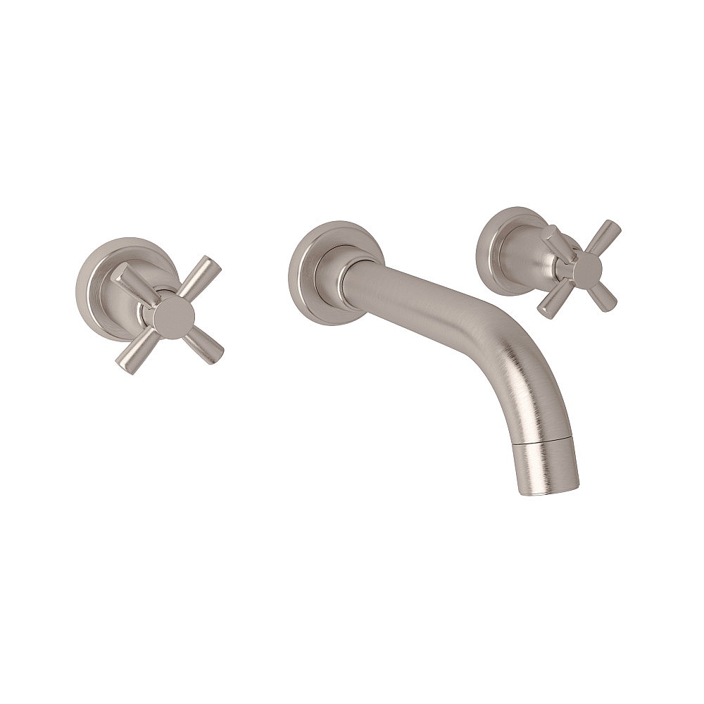 Perrin & Rowe U.3322X-STN/TO-2 Holborn™ Wall Mount Lavatory Faucet Trim - Satin Nickel