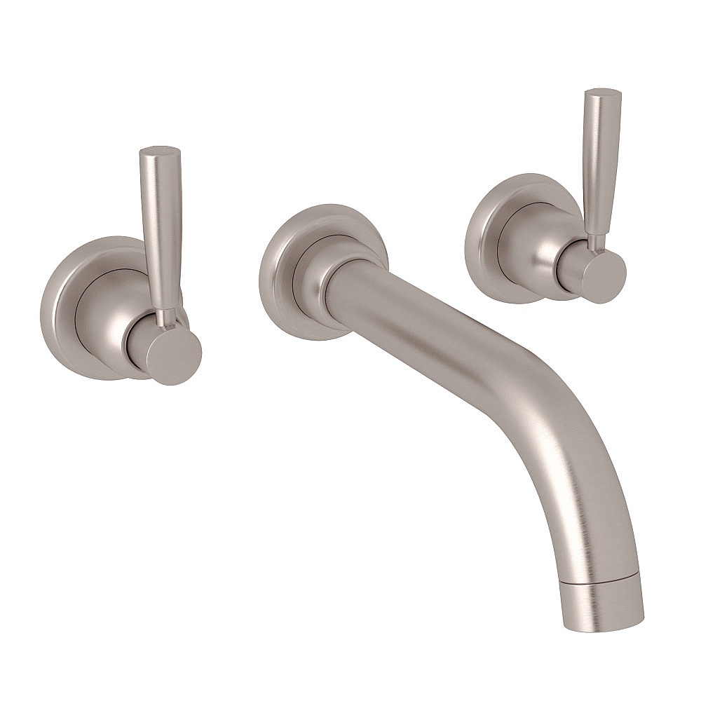 Perrin & Rowe U.3331LS-STN/TO Holborn™ Wall Mount Tub Filler Trim - Satin Nickel