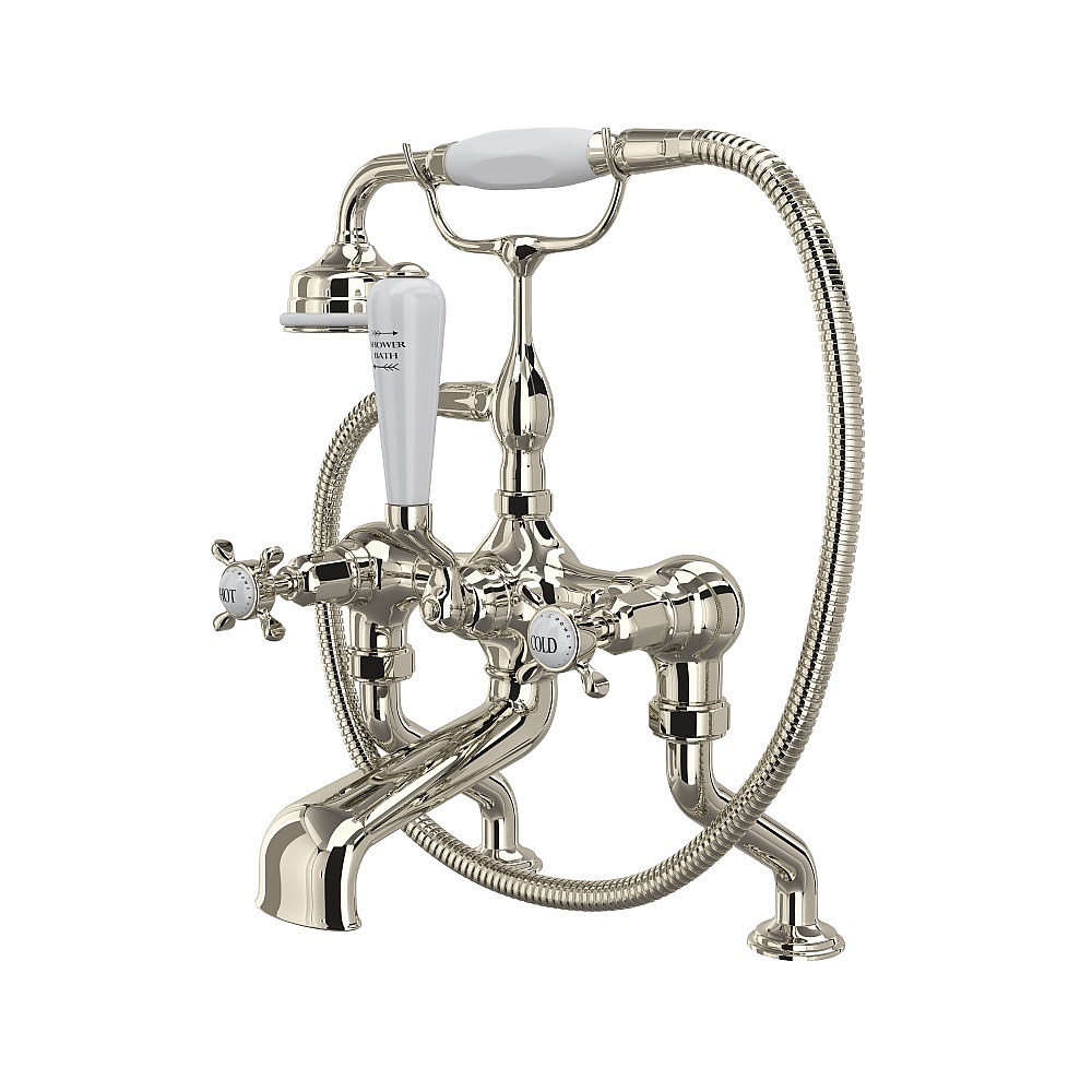 Perrin & Rowe U.3501X/1-PN Traditional Exposed Deck Mount Tub Filler - Polished Nickel