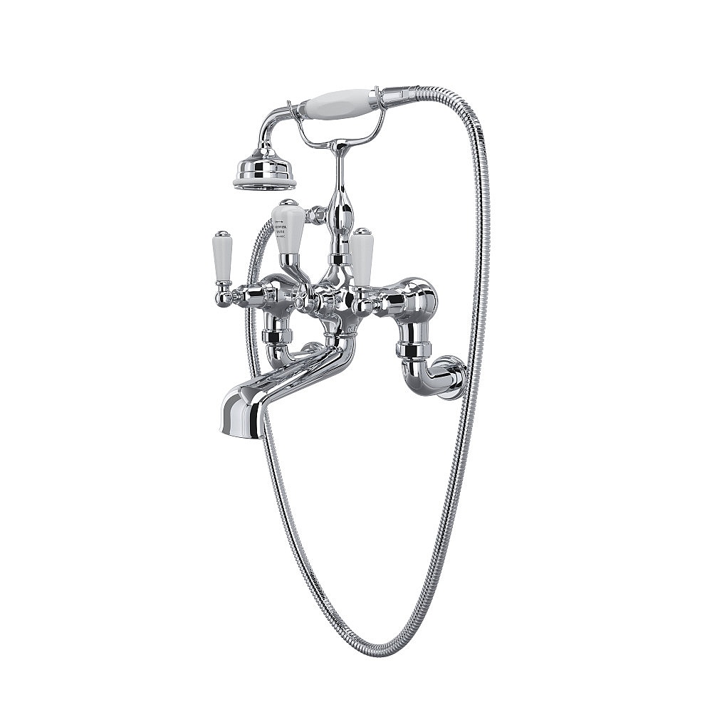 Perrin & Rowe U.3510L/1-APC Traditional Exposed Wall Mount Tub Filler - Polished Chrome