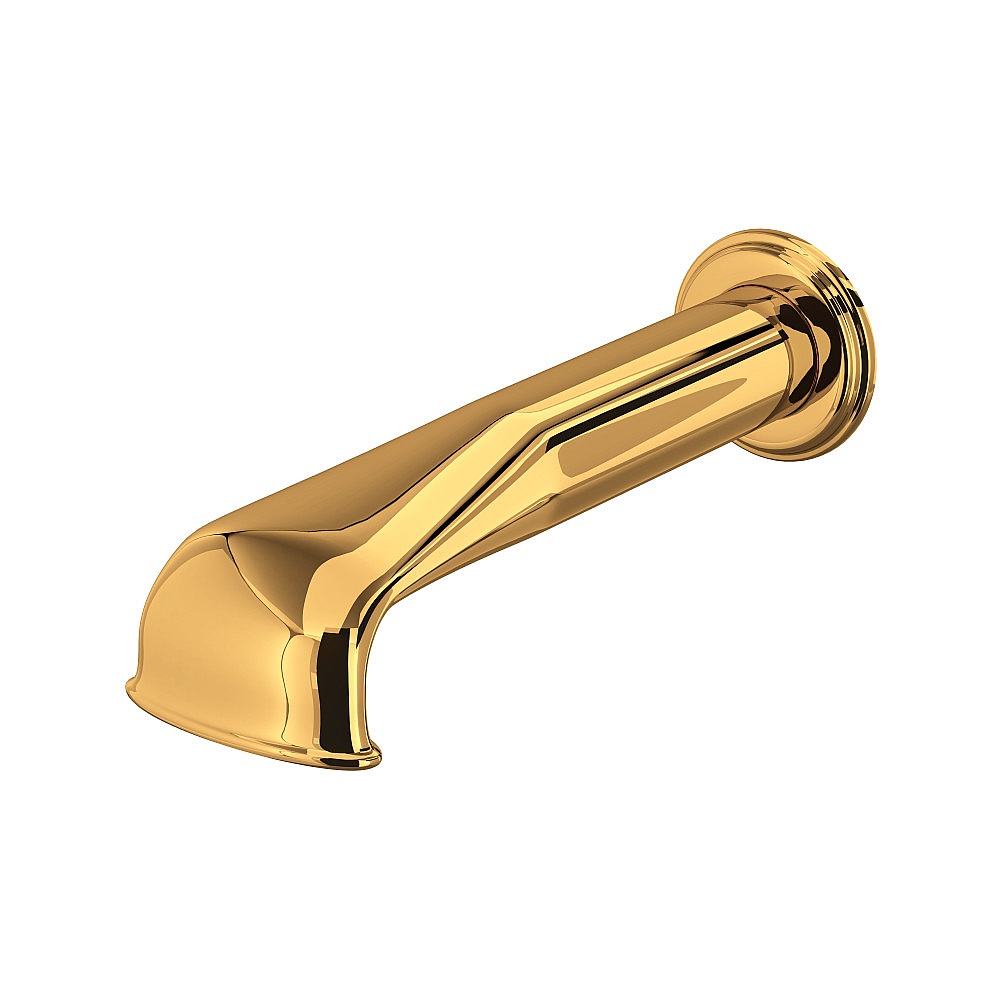 Perrin & Rowe U.3585EG Edwardian™ Wall Mount Tub Spout With U-Spout - English Gold