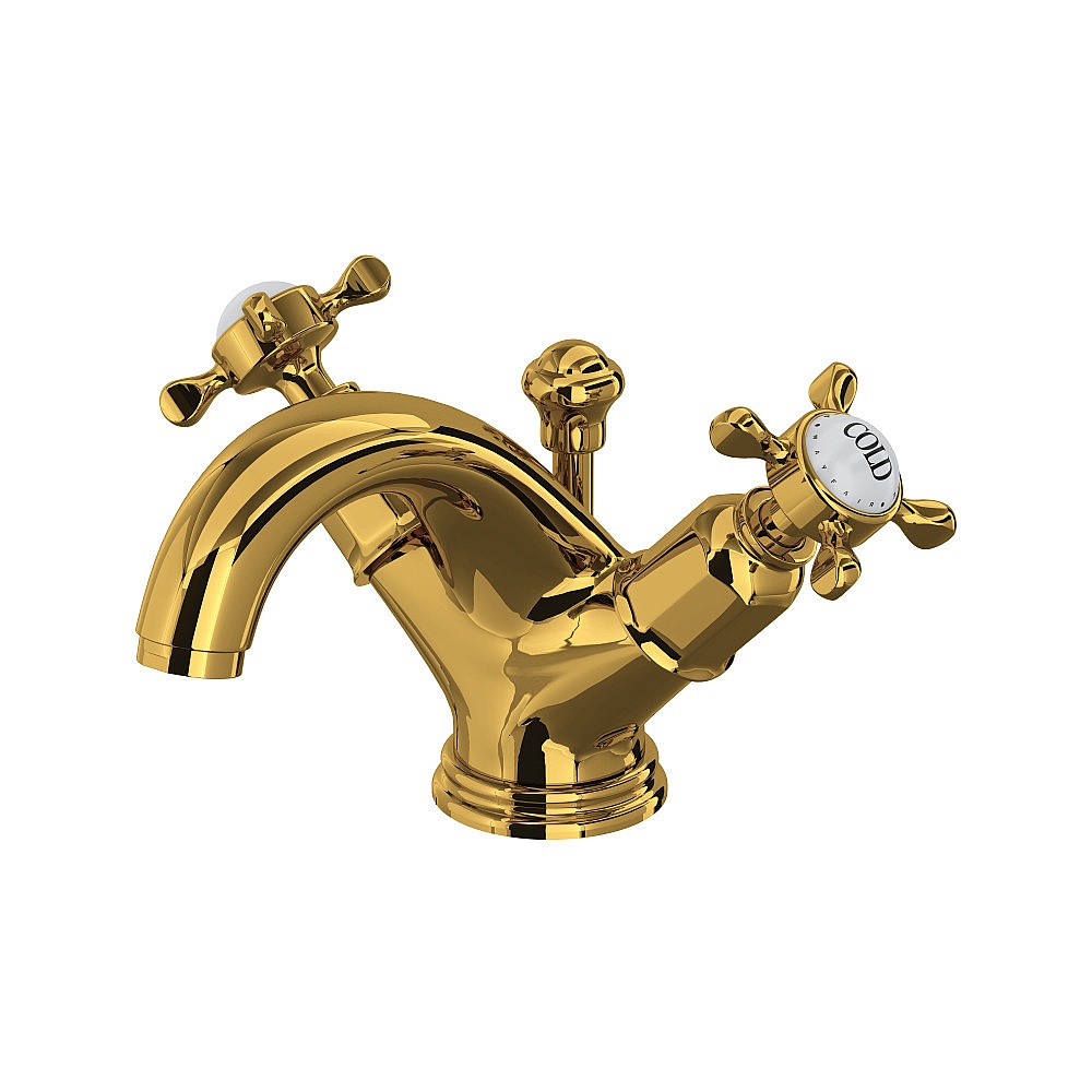 Perrin & Rowe U.3626X-ULB-2 Edwardian™ Two Handle Lavatory Faucet - Unlacquered Brass