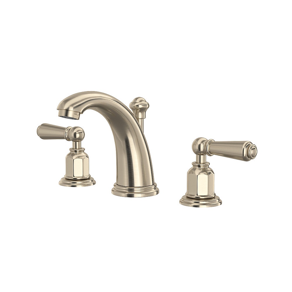 Perrin & Rowe U.3760L-STN-2 Edwardian™ Widespread Lavatory Faucet - Satin Nickel