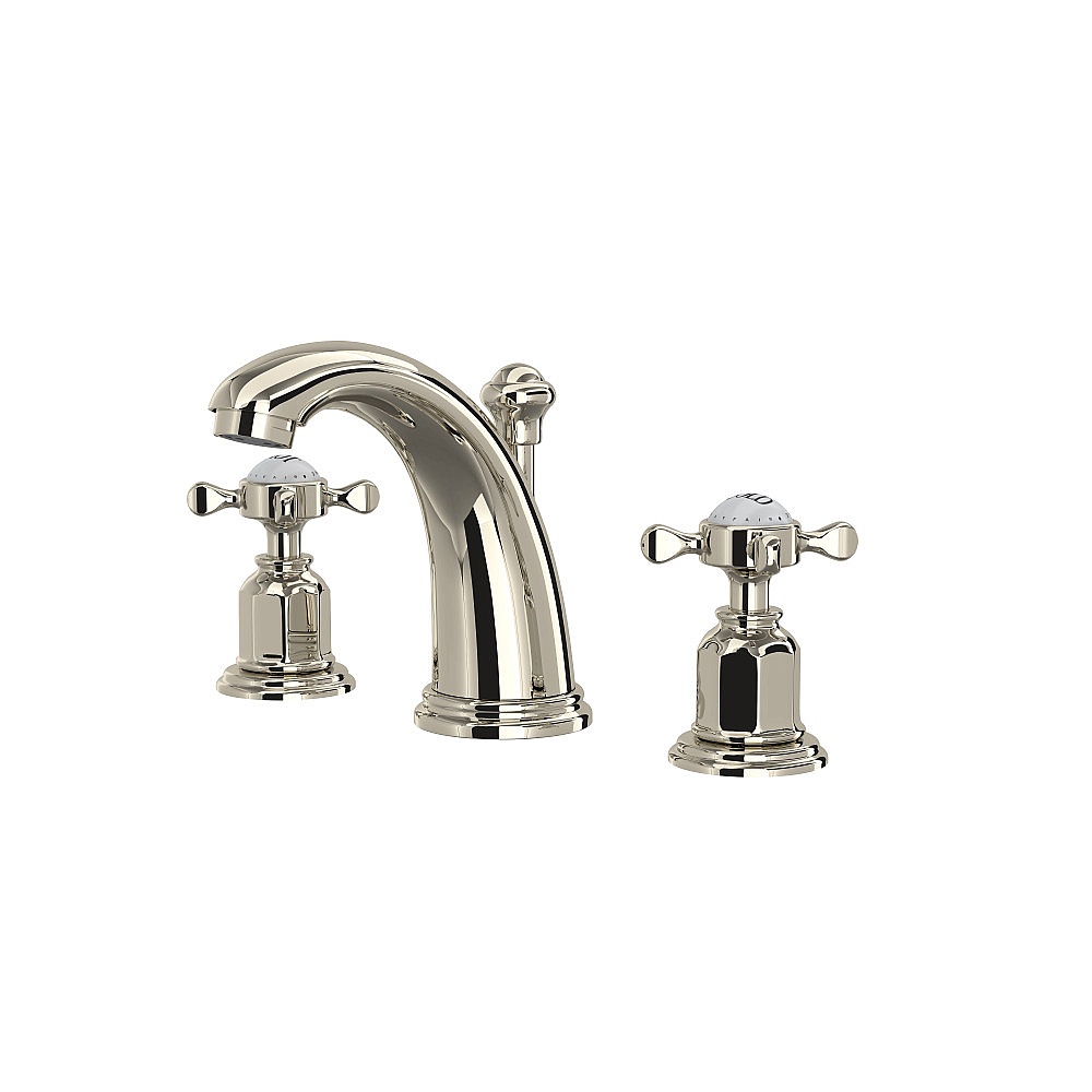 Perrin & Rowe U.3761X-PN-2 Edwardian™ Widespread Lavatory Faucet - Polished Nickel