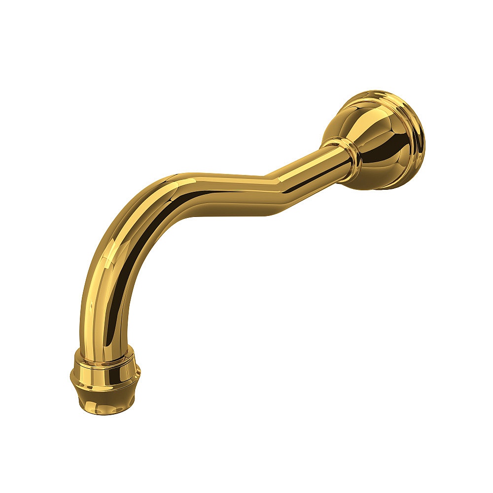Perrin & Rowe U.3785ULB Edwardian™ Wall Mount Tub Spout - Unlacquered Brass