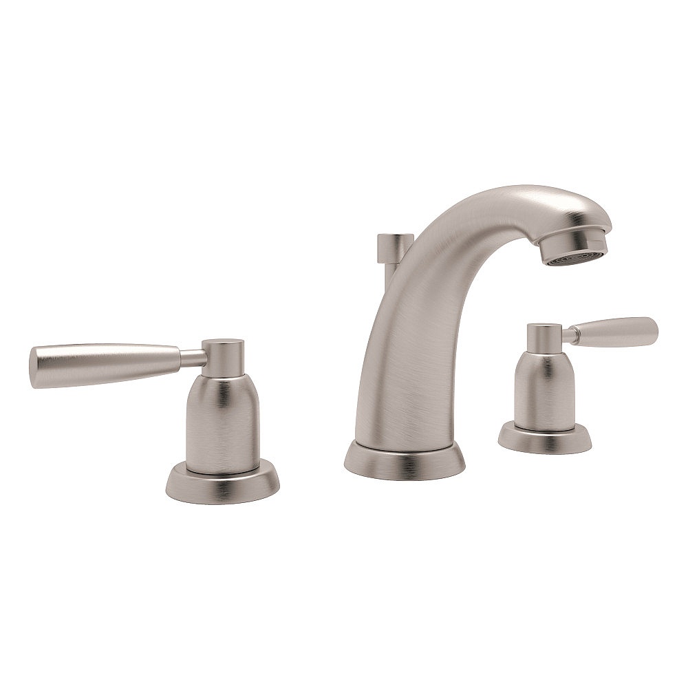 Perrin & Rowe U.3860LS-STN-2 Holborn™ Widespread Lavatory Faucet - Satin Nickel