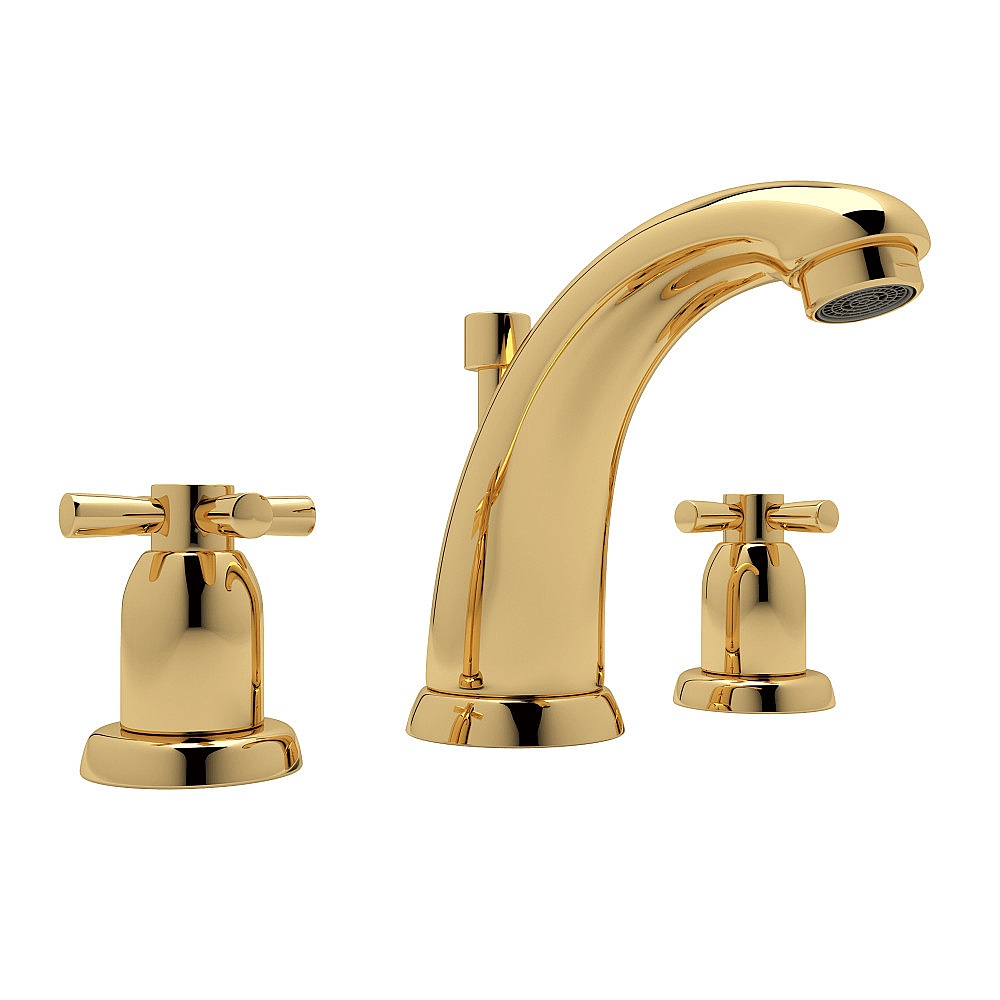 Perrin & Rowe U.3861X-EG-2 Holborn™ Widespread Lavatory Faucet - English Gold