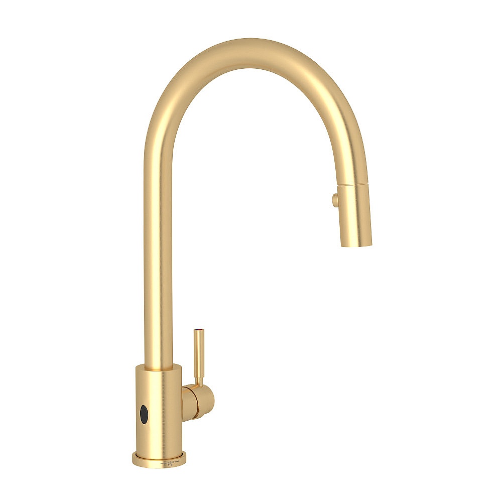 Perrin & Rowe U.4034LS-SEG-2 Holborn™ Pull-Down Touchless Kitchen Faucet - Satin English Gold