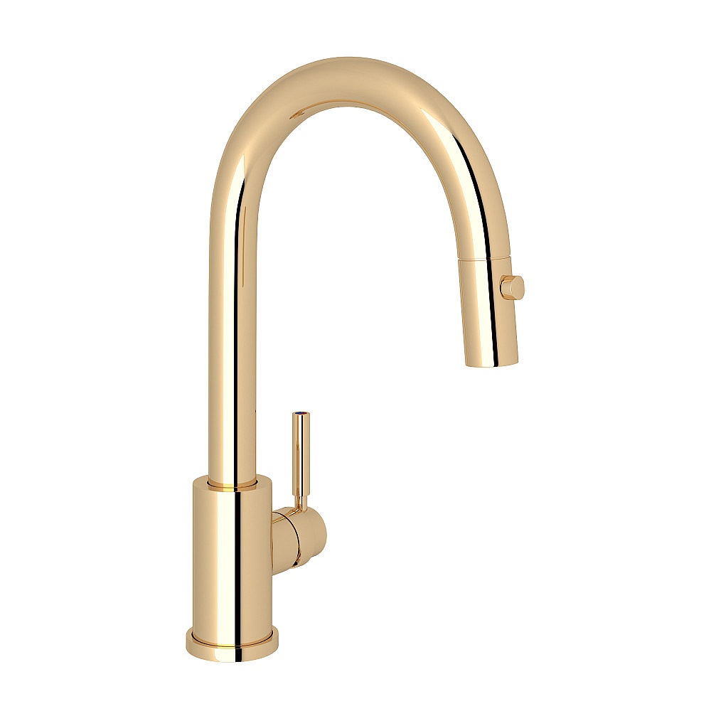 Perrin & Rowe U.4043EG-2 Holborn™ Pull-Down Bar/Food Prep Kitchen Faucet - English Gold