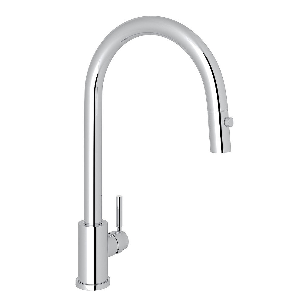 Perrin & Rowe U.4044APC-2 Holborn™ Pull-Down Kitchen Faucet With C-Spout - Polished Chrome