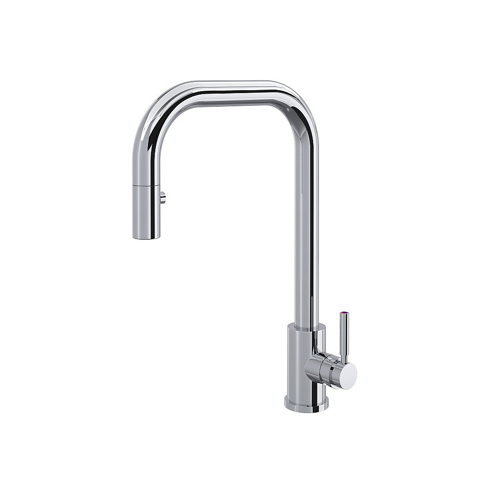 Perrin & Rowe U.4046L-APC-2 Holborn™ Pull-Down Kitchen Faucet With U-Spout - Polished Chrome