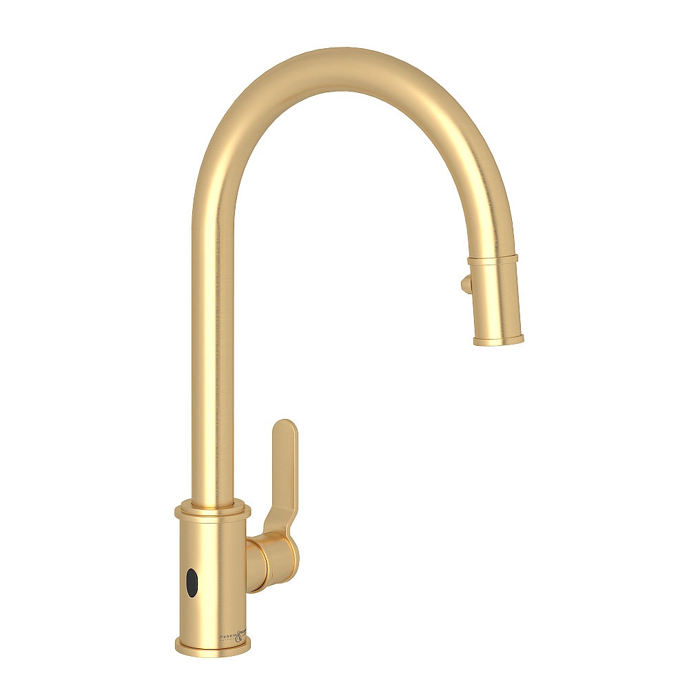 Perrin & Rowe U.4534HT-SEG-2 Armstrong™ Pull-Down Touchless Kitchen Faucet - Satin English Gold