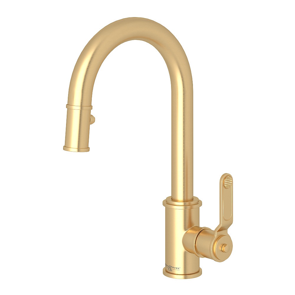 Perrin & Rowe U.4543HT-SEG-2 Armstrong™ Pull-Down Bar/Food Prep Kitchen Faucet - Satin English Gold