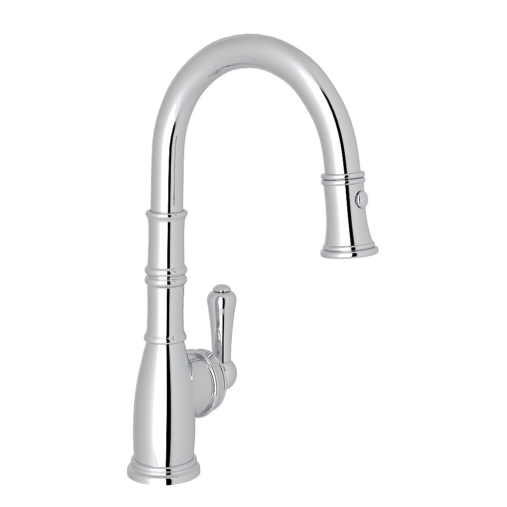 Perrin & Rowe U.4743APC-2 Georgian Era™ Pull-Down Bar/Food Prep Kitchen Faucet - Polished Chrome