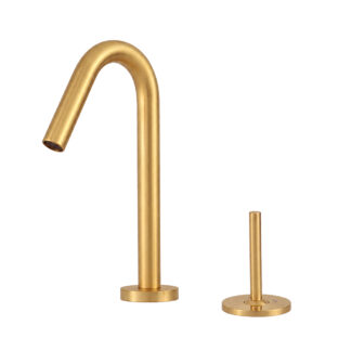 Aquabrass NX7512-515 Xround 2-Piece Lavatory Faucet with Side Joystick - Brushed Gold