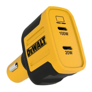 DeWalt 141 0484 DW2 2-Port 120W USB-C PD Car Charger