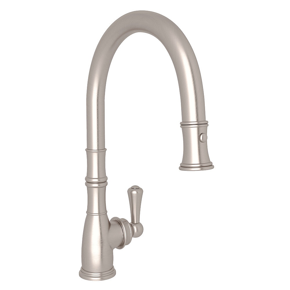 Perrin & Rowe U.4744STN-2 Georgian Era™ Pull-Down Kitchen Faucet - Satin Nickel