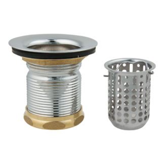 Master Plumber 431 Deep Basket Duplex Sink Strainer Assembly - Chrome