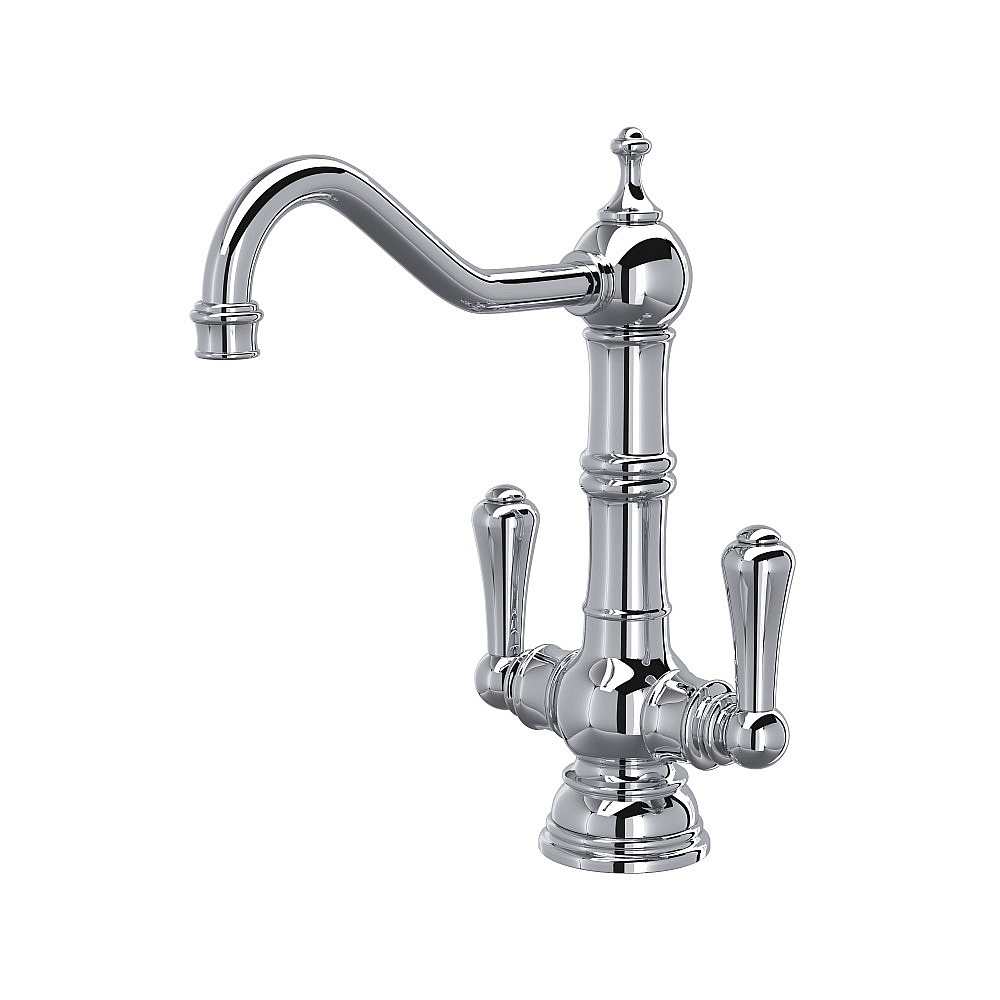 Perrin & Rowe U.4759APC-2 Edwardian™ Two Handle Bar/Food Prep Kitchen Faucet - Polished Chrome