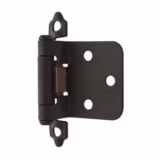 Amerock BPR3429FB Variable Overlay Self Closing Face Mount Cabinet Hinge - Matte Black