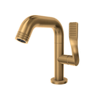 Aquabrass 1214BGD SOLO TUBO Single-Hole Lavatory Faucet - Brushed Gold