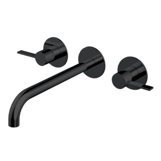 Aquabrass 68029EBK Blade Wallmount Lavatory Faucet - Black