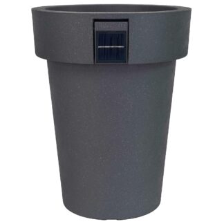 Garant 10041 14" Solar Planter - Dark Grey