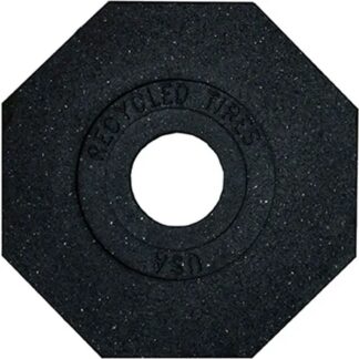 Plasticade 7200-RB-12 15-1/2"W x 3"H Octagon Recycled Rubber Base for Watchtower Delineator