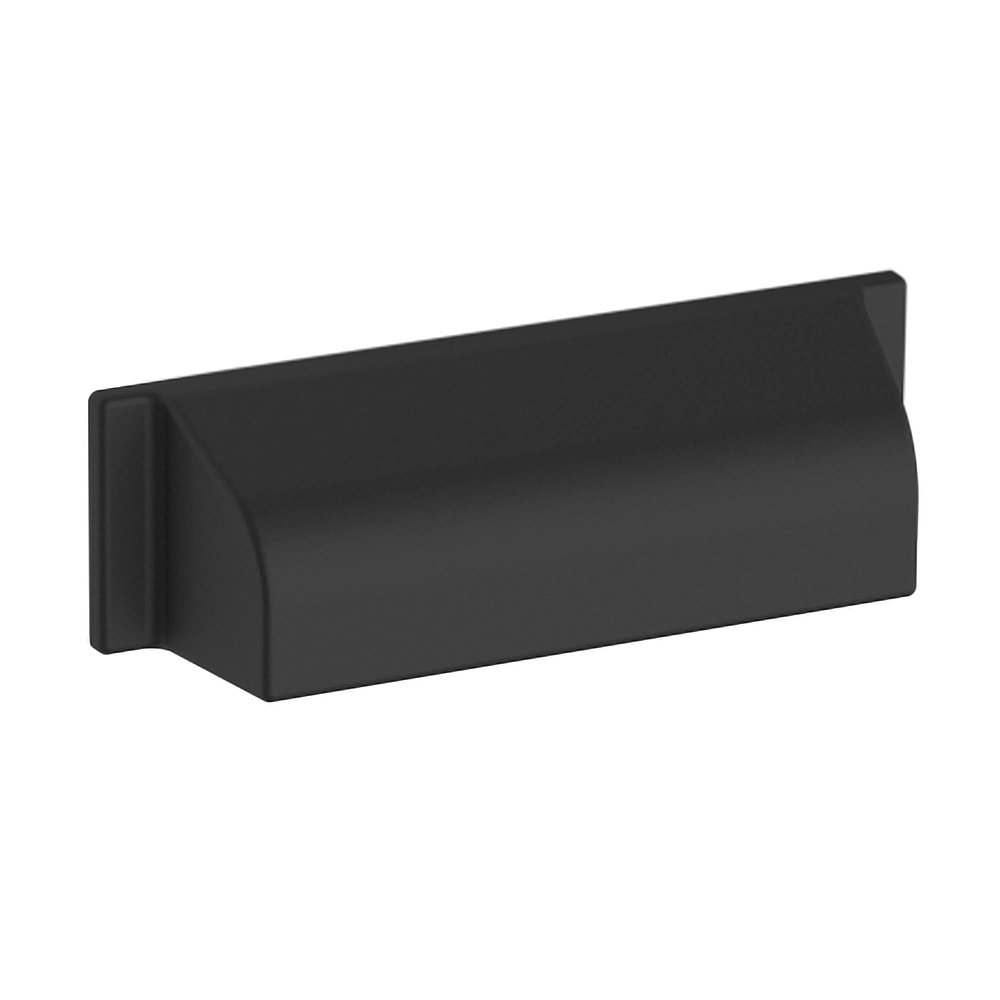 Baldwin Hardware 4421.190.BIN 4" Transitional Cup Pull - Satin Black