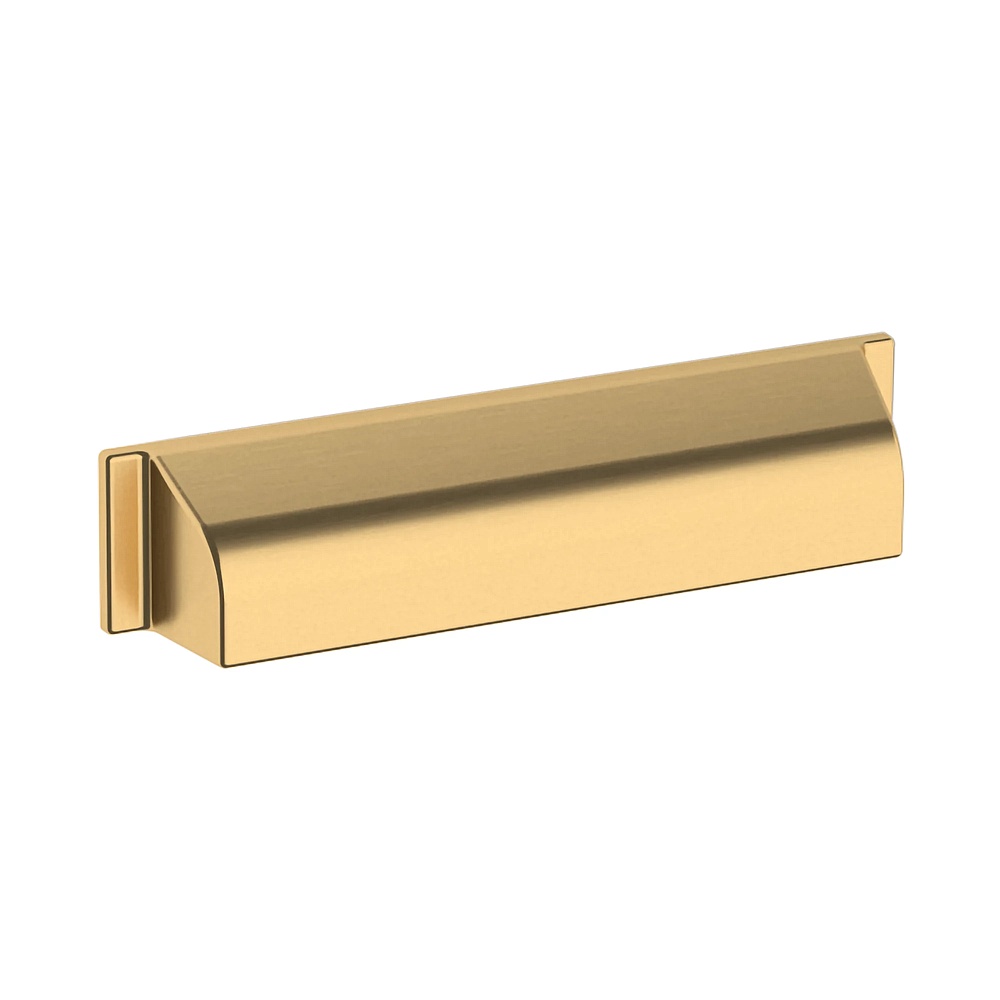 Baldwin Hardware 4422.044.BIN 6" Transitional Cup Pull - Lifetime (PVD) Satin Brass