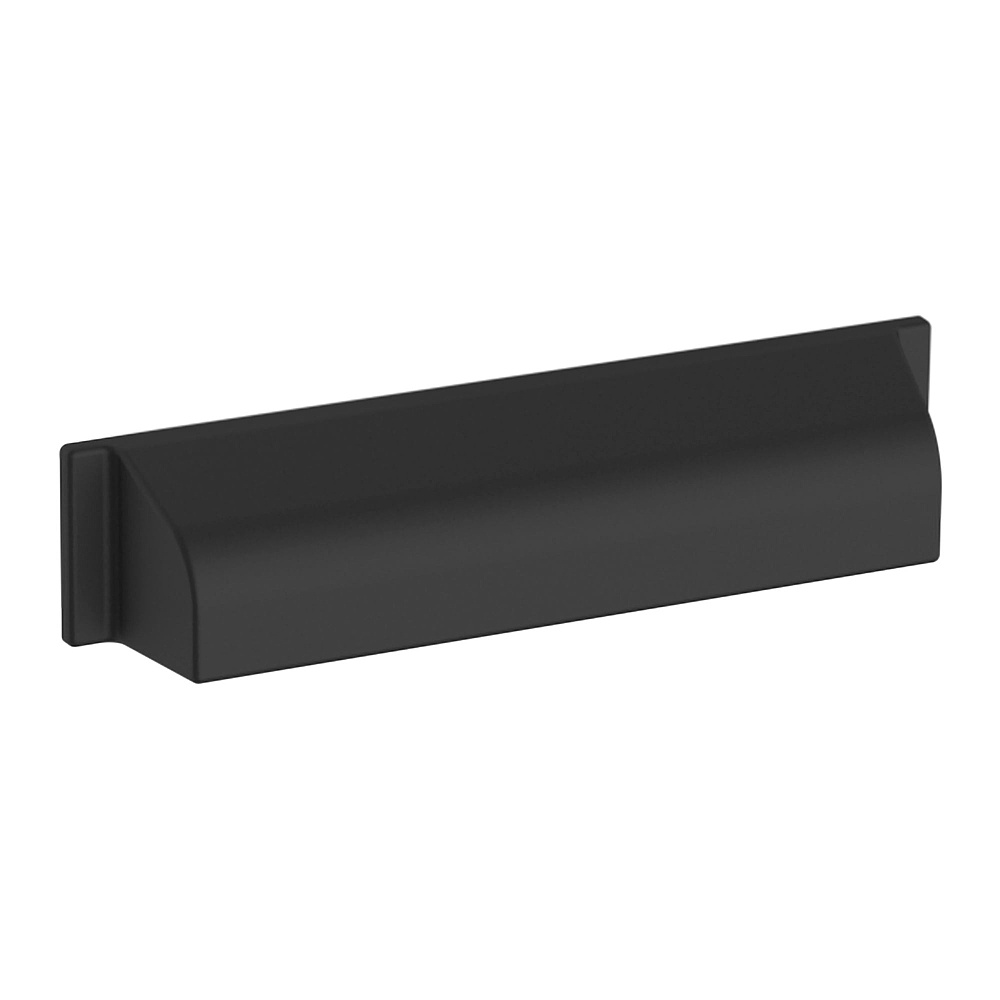 Baldwin Hardware 4422.190.BIN 6" Transitional Cup Pull - Satin Black