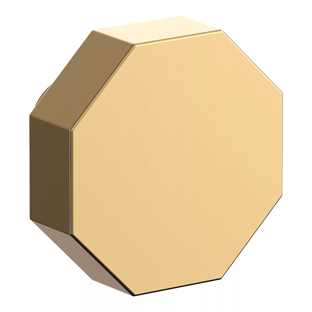Baldwin Hardware 4441.031.BIN 1.375" Octagonal Knob - Non-Lacquered Brass