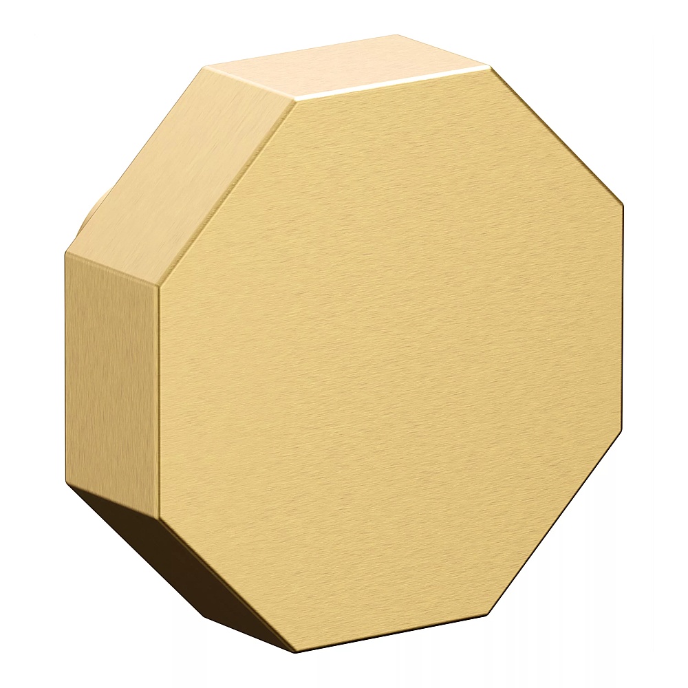 Baldwin Hardware 4441.044.BIN 1.375" Octagonal Knob - Lifetime (PVD) Satin Brass
