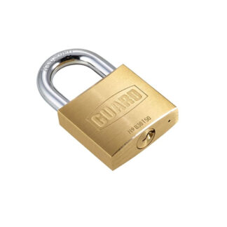 Guard 836KA100 50mm Padlock - Brass & Chrome