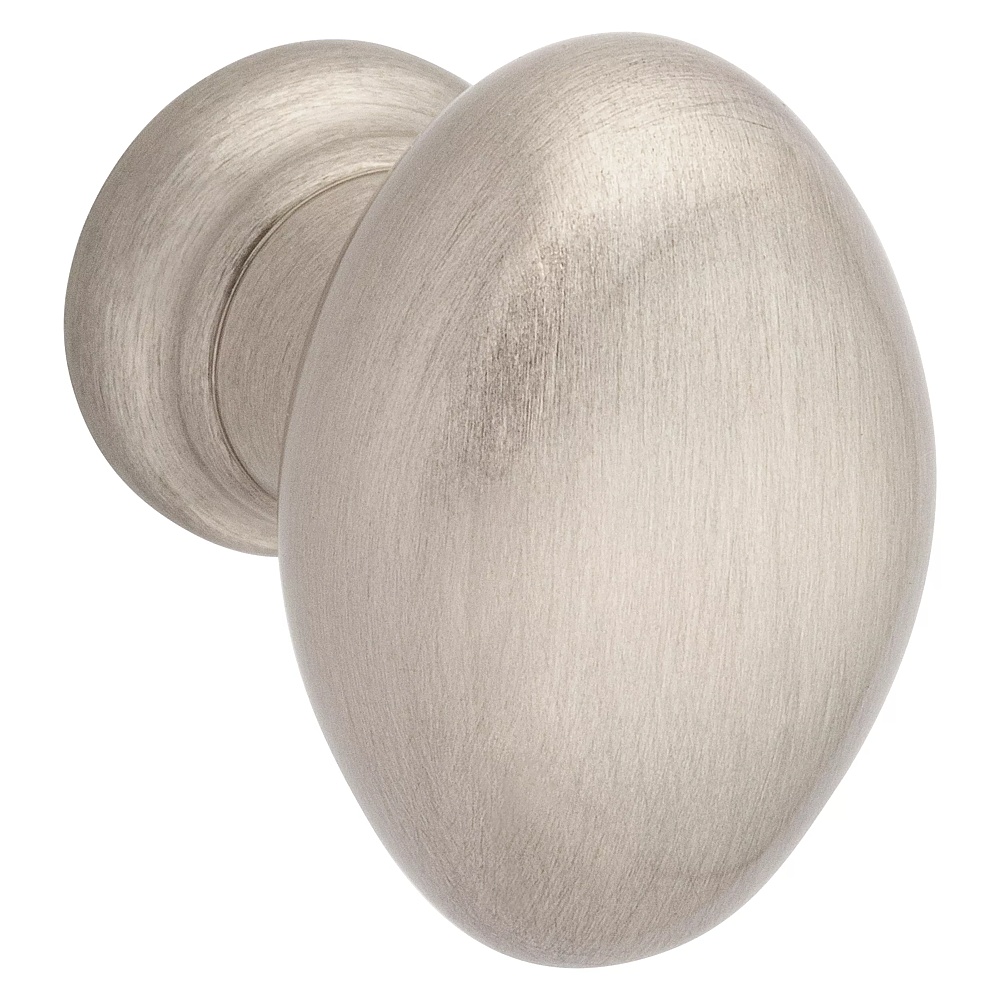 Baldwin Hardware 4910.150.BIN 1.125" x 0.75" Oval Knob - Satin Nickel