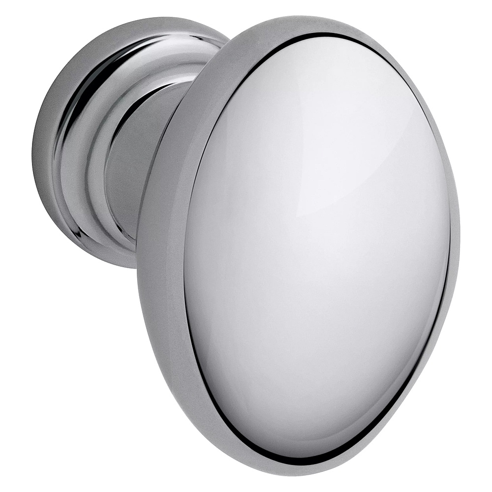 Baldwin Hardware 4910.260.BIN 1.125" x 0.75" Oval Knob - Polished Chrome